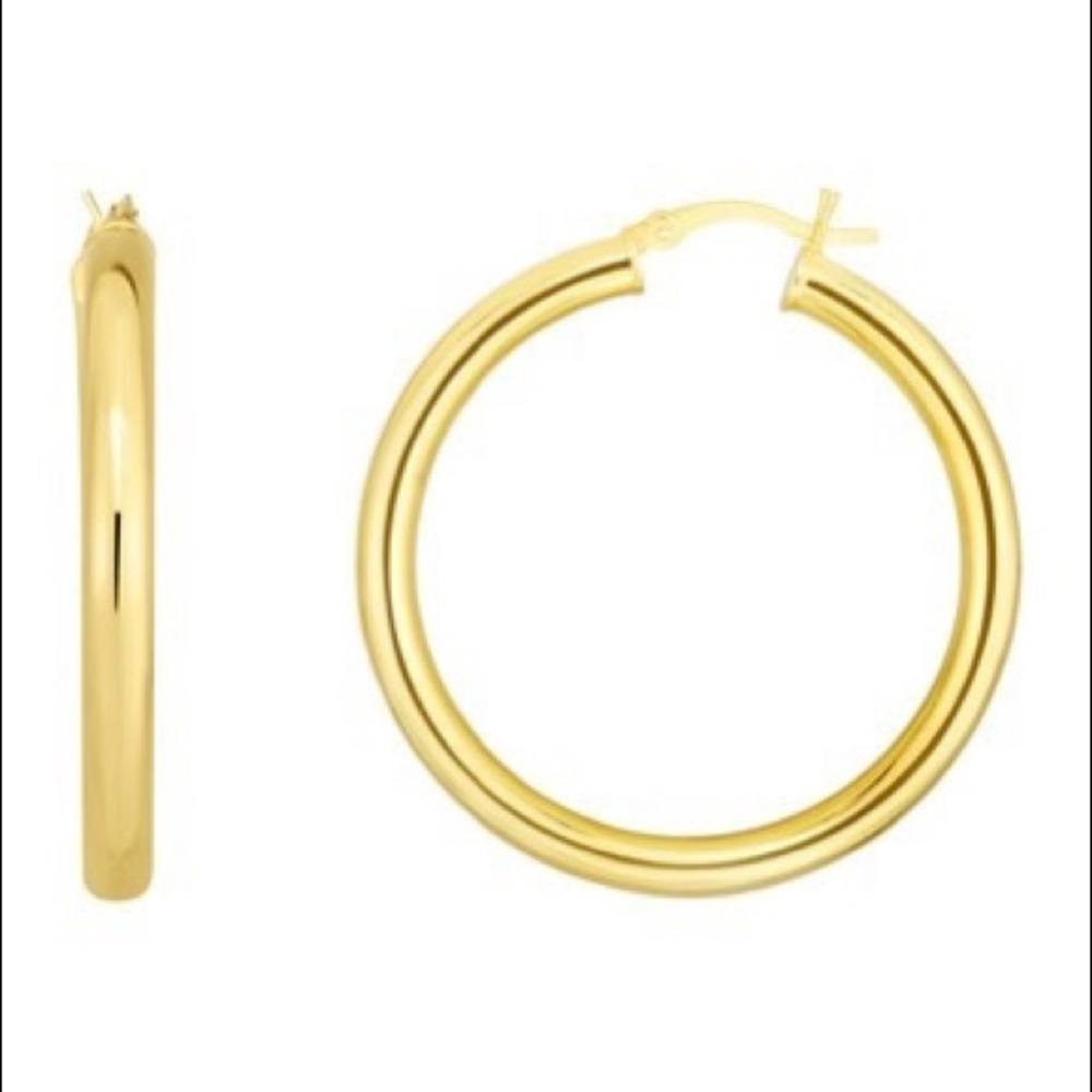 Sphera Milano 14K Yellow Gold 38mm Hoop Earrings